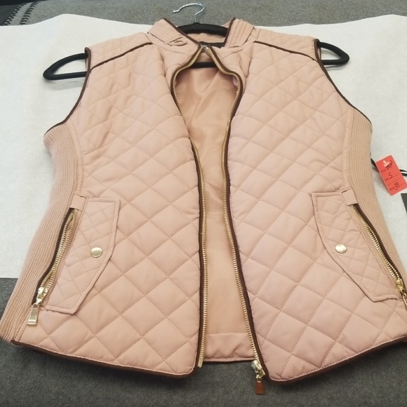 Pink (Dusty Rose) puffer vest - Picture 2 of 6